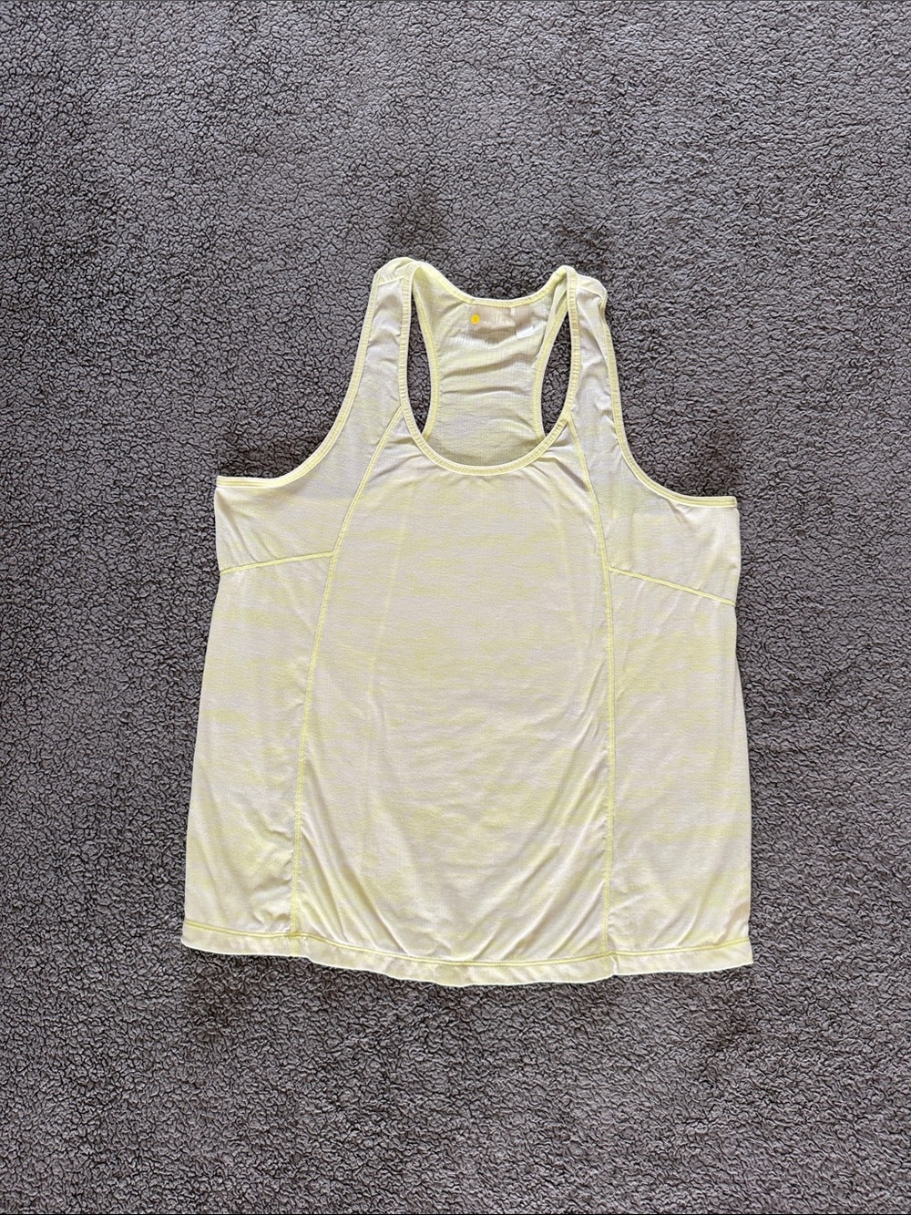 Zella Pale Yellow Racerback Tank Top